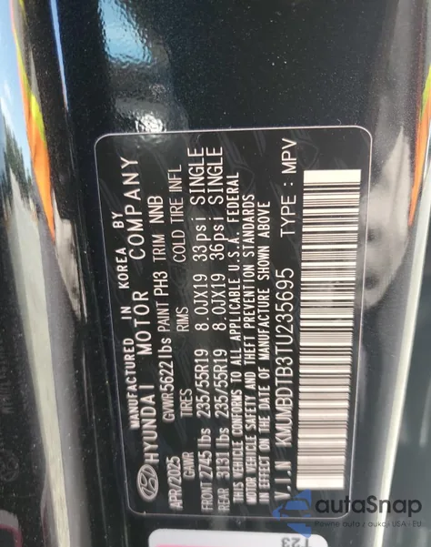 2026 Genesis Gv70 Advanced from USA, damaged, VIN KMUMBDTB3TU235695